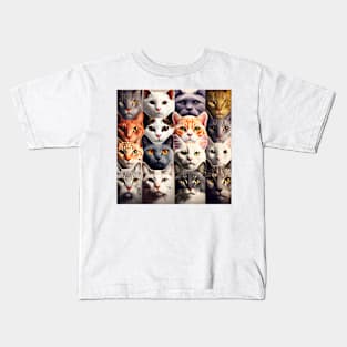 Cats Cats Cats Pattern Kids T-Shirt